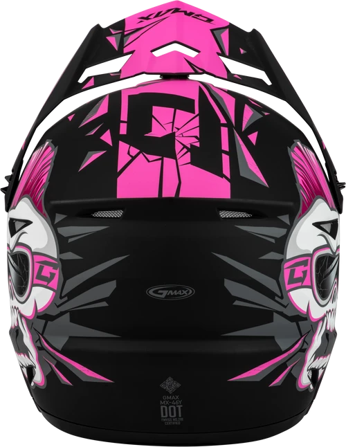 Gmax #D3466172 - Youth Mx-46y Unstable Helmet Matte Black/Pink YL