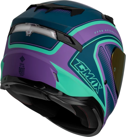 Gmax #F19841016-DOT - Ff-98 Aftershock Helmet Matte Purple/Blue LG