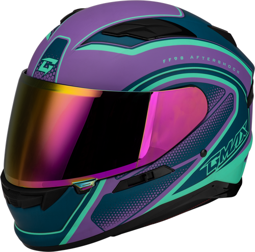 Gmax #F19841015-DOT - Ff-98 Aftershock Helmet Matte Purple/Blue MD