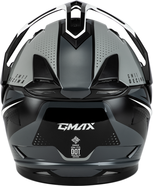 Gmax #A1116455 - Gm-11 Decima Helmet Black/Grey/White MD