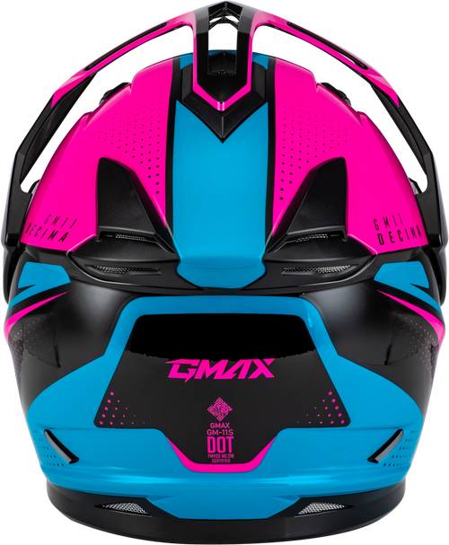 Gmax #A11161236 - Gm-11 Decima Helmet Black/Pink/Blue LG