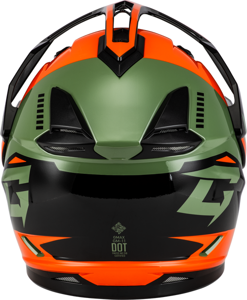 Gmax #A11151187 - Gm-11 Ronin Helmet Orange/Green/Black XL