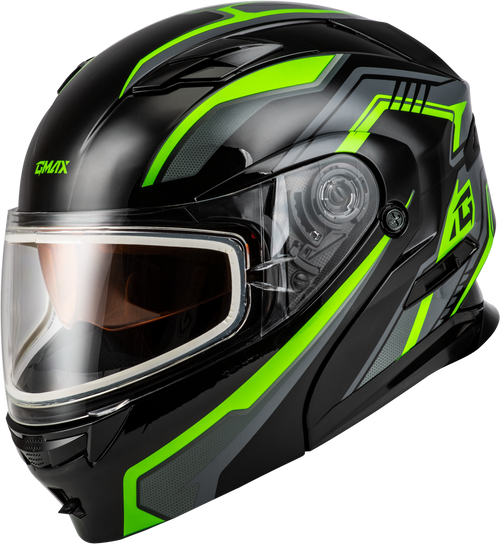 Gmax #M201391313 - Md-01s Transistor Snow Helmet Black/Grey/Green XS