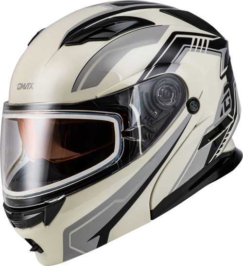 Gmax #M201391323 - Md-01s Transistor Snow Helmet White/Grey/Black XS