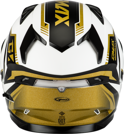 Gmax #M101381293 - Md-01 Volta Helmet White/Gold/Black Metallic XS