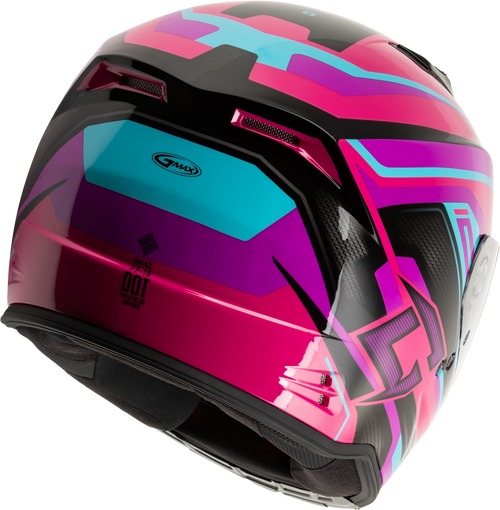 Gmax #F11811394 - Ff-18 Drift Helmet Pink/Blue/Black SM