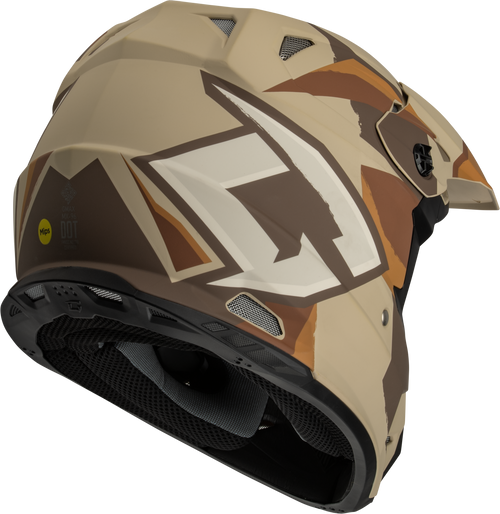 Gmax #D39611413 - Mx-96 Splinter Helmet Matte Brown/TAN/White XS