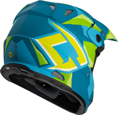 Gmax #D3961183 - Mx-96 Splinter Helmet Matte Blue/Green XS
