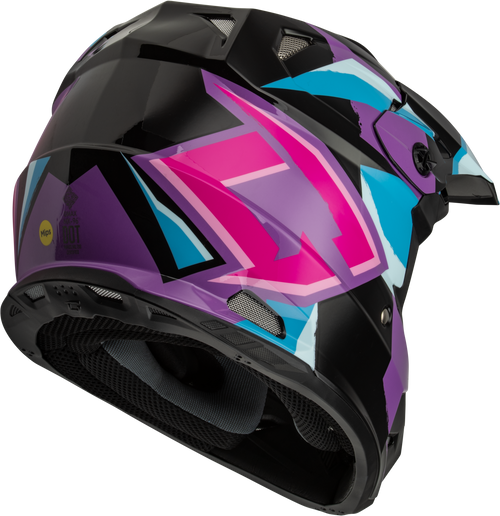 Gmax #D39611437 - Mx-96 Splinter Helmet Black/Purple/Blue XL