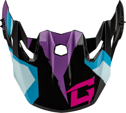 Gmax #G096016 - Mx-96 Splinter Visor W/Screws Black/Purple/Blue