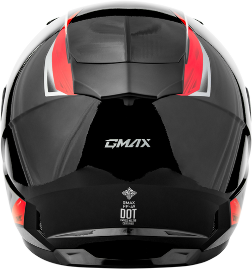 Gmax #F1498155 - Ff-49 Syth Helmet Black/RED MD