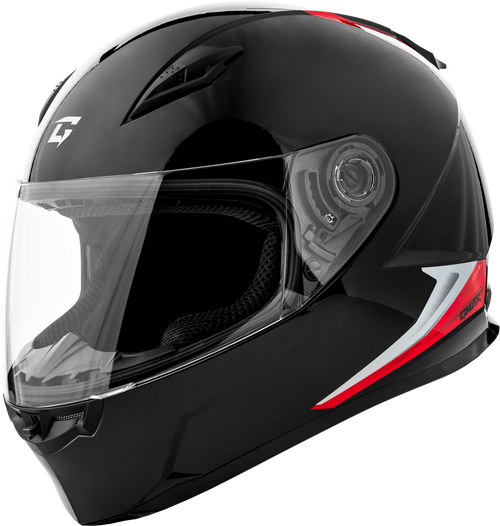 Gmax #F1498154 - Ff-49 Syth Helmet Black/RED SM