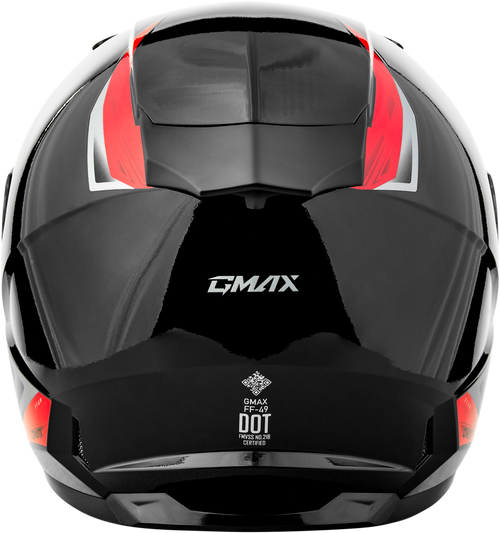 Gmax #F1498154 - Ff-49 Syth Helmet Black/RED SM