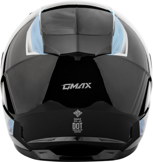 Gmax #F1498434 - Ff-49 Syth Helmet Black/Silver Blue SM