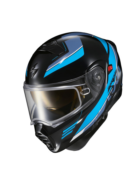 Scorpion EXO #93-1055-SD - Exo-gt930 Cold Weather Helmet Modulus BLK/BLU LG (dual Pane)
