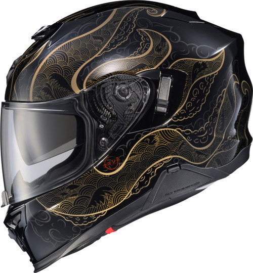 Scorpion EXO #T52-2307 - Exo-t520 Helmet Nama-shimi Black/Gold 2X