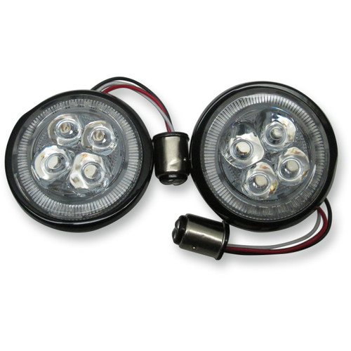 Ciro #45421 - Rear Signal Light Inserts - Black - Red Lens