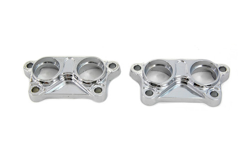 Motorshop #82573 - Tappet Block Cover Set Chrome