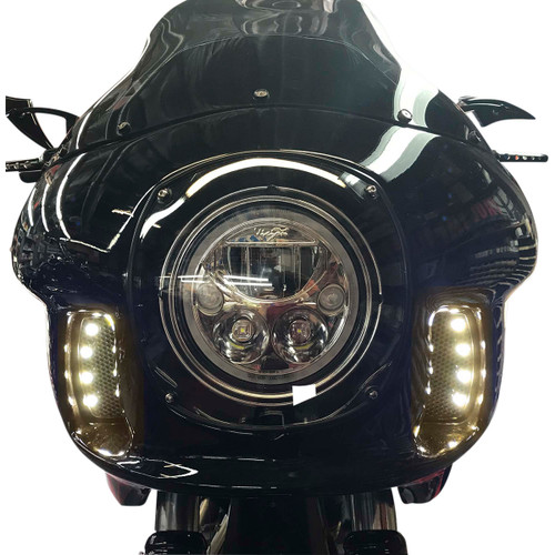 Paul Yaffe Bagger Nation #PYO:BOLTS-DRL-S - Lightning Bolts - Amber/White - Silver