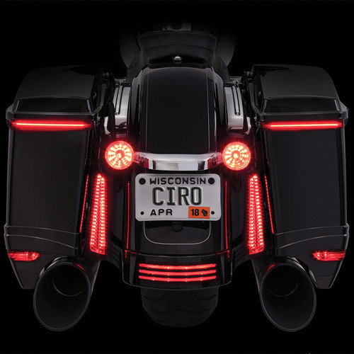 Ciro #40042 - Bag Blades® - Red Turn Signals - Smoke Lens