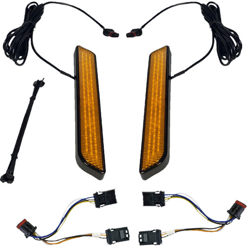 Custom Dynamics #CD-FORK-BCM-AB - LED Fork Light - Amber - Black