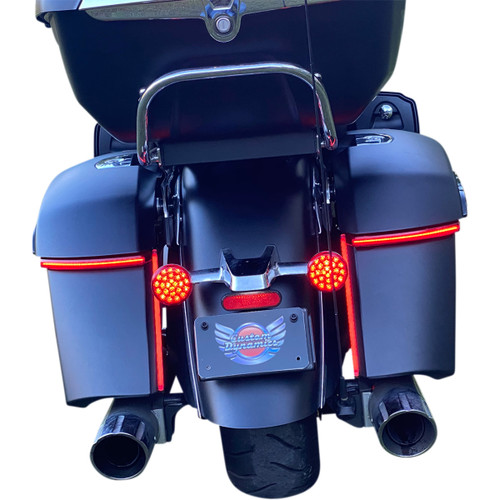 Custom Dynamics #CD-INDBAG-SWN-R - Saddle Bag Lights - Red Lens - Indian