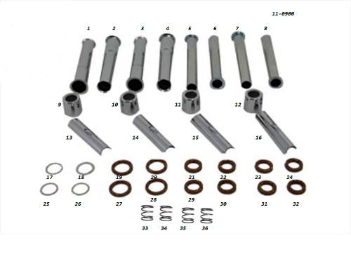 Motorshop #75728D - Pushrod Cover Kit