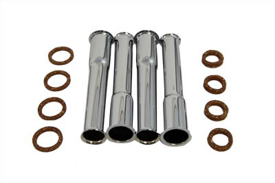 Motorshop #13149 - Lower Pushrod Cover Kit Chrome