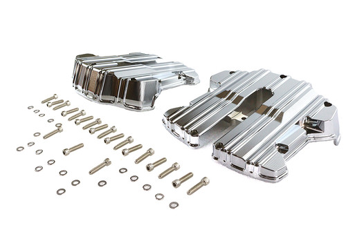 V-Twin - M8 Rocker Box Cover Set Chrome