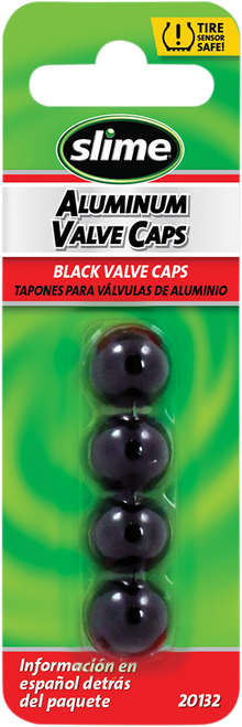 Valve Stem Caps - Black - 4 Pack