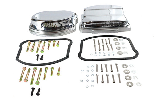 V-Twin #02000 - Panhead Evolution Rocker Box Set Chrome