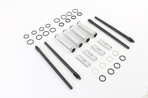 V-Twin - M8 Quick Install Pushrod and Cover Kit Chrome