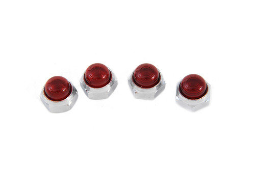 Motorshop - Red Rocker Arm Shaft End Caps
