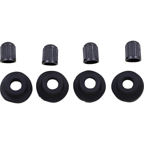 Bolt #2007-GRM - Valve Stem Grommet/Cap - Black - 4 Pack