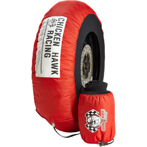 Chicken Hawk Racing #PRIV-STD-S/M - Tire Warmers - Standard - Red - 250GP - Pair