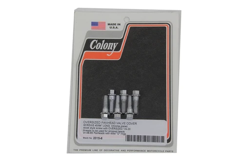 Colony - D-Ring Chrome Rocker Arm Cover Screw Set