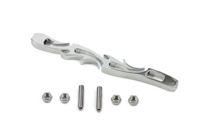 V-Twin #76474 - Chrome Shifter Rod Flame Style