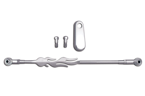 V-Twin - Chrome Flame Style Shifter Rod Kit