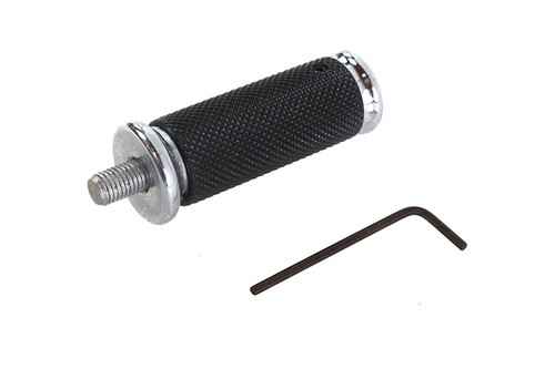 V-Twin #78927 - 2.5 Long Shifter Footpeg with Chrome End Caps