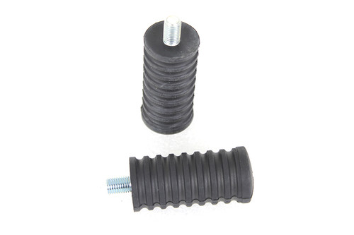 V-Twin #70204E - Rubber Shifter Footpeg Set Black