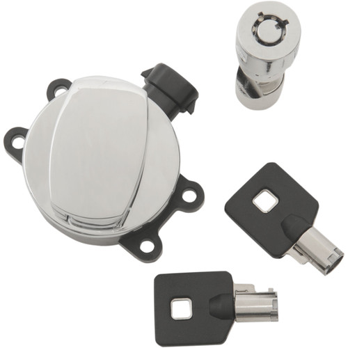 Drag Specialties - Side Hinge Ignition Switch with Fork Lock - Chrome