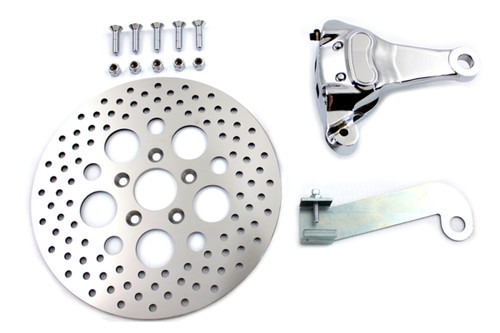 V-Twin - Chrome Rear 4 Piston Caliper and 11-1/2 inch Disc Kit