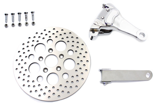 V-Twin - Chrome Rear 4 Piston Caliper and 11-1/2 inch Disc Kit