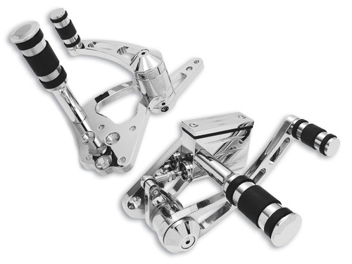 V-Twin #35-0153 - Billet Forward Control Kit Chrome