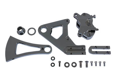 V-Twin #22-0794 - Chrome Rear 4 Piston Caliper and Bracket Kit