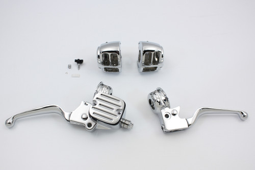 V-Twin #07-0641 - Contour Style Chrome Handlebar Control Kit