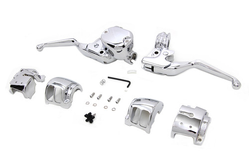 V-Twin #63363 - Handlebar Control Kit Chrome