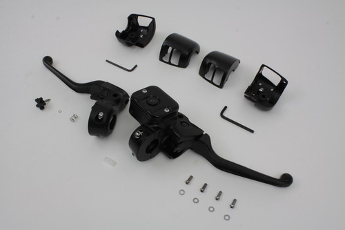 V-Twin #H07-0689MB - Smooth Contour Handlebar Control Kit Black