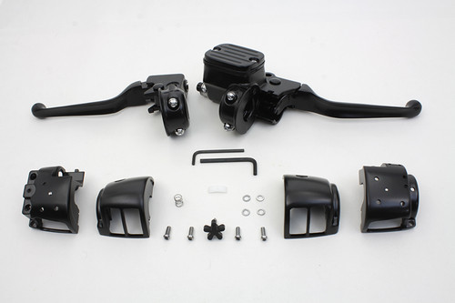 V-Twin #07-0641MB *10'S - Contour Style Handlebar Control Kit Black