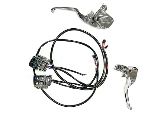 V-Twin #78592 - Handlebar Control Kit Chrome